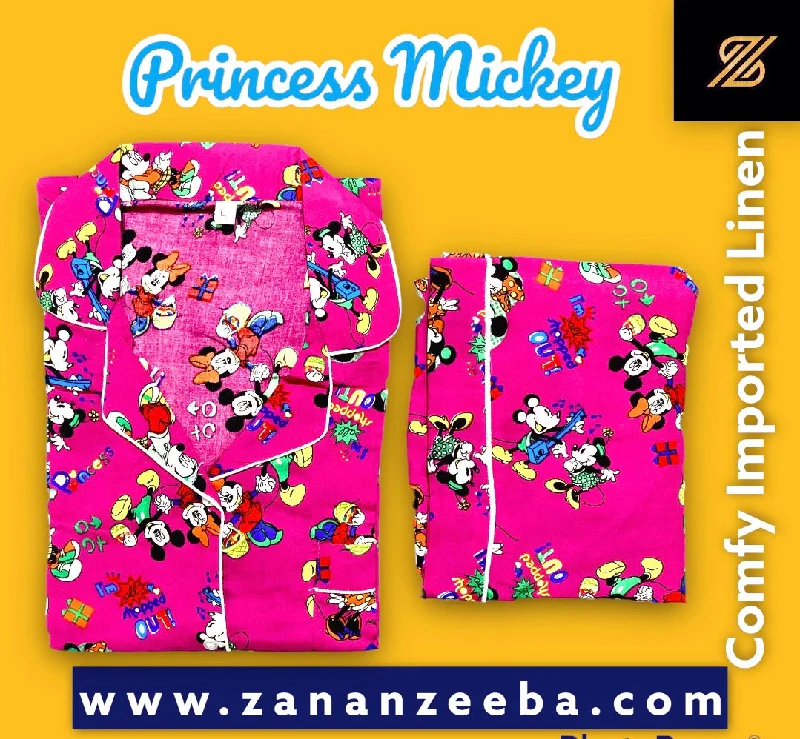 Matching mother and kid same suit for evening outings-Princess Mickey