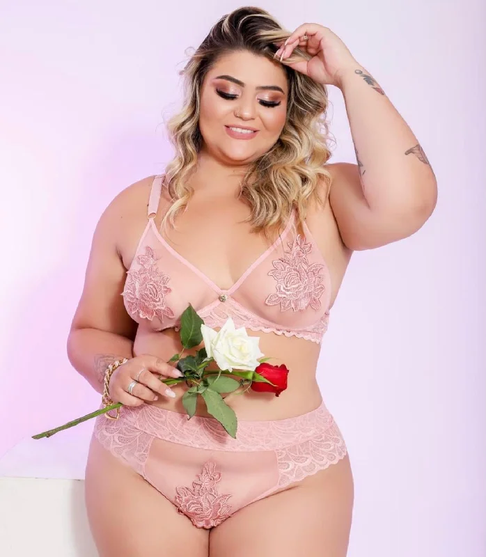 Designer lingerie sets for special occasions-Eva's Heiress Cleo Set Plus Size