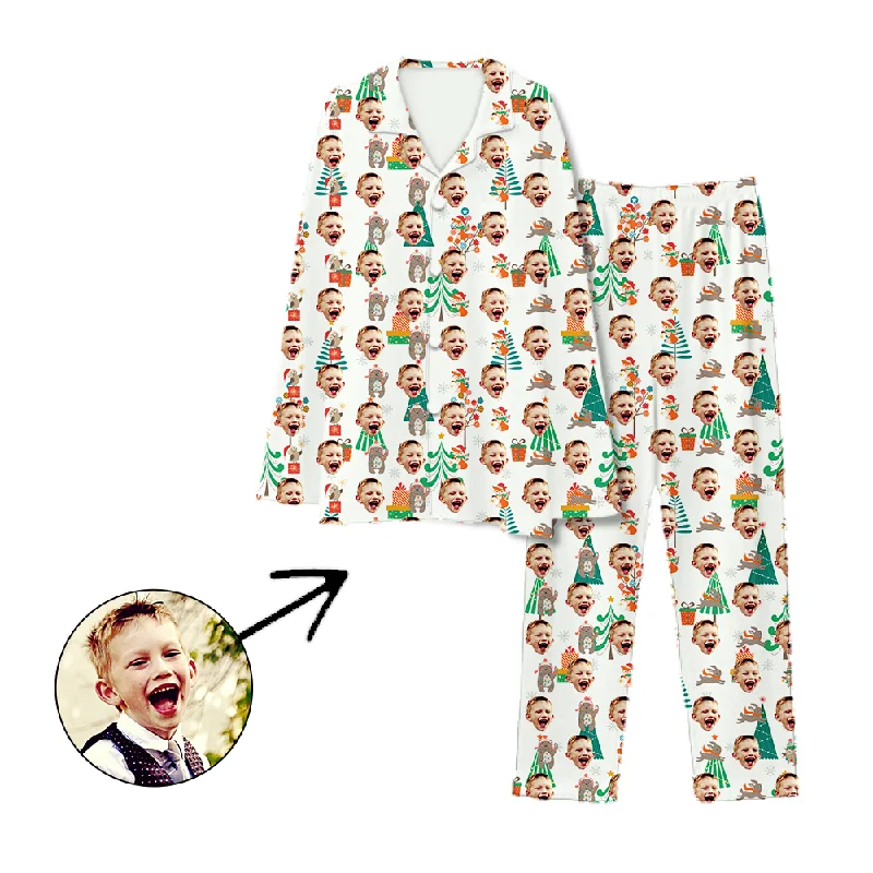 Comfortable matching mother and kid same suit for playdates-Personalised Pyjamas Christmas Party
