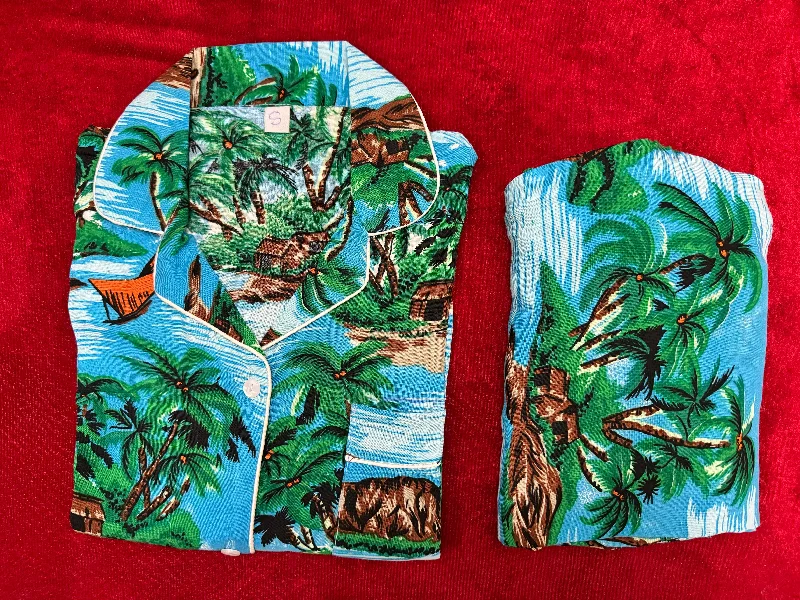 Mother and kid same suit with playful designs-Palm paradise