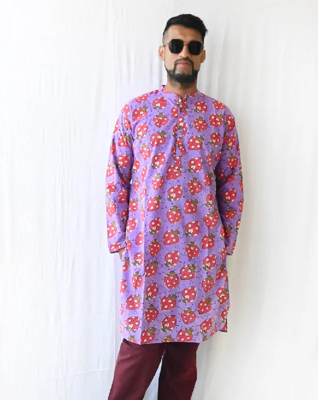 Matching mother and kid same suit for casual wear-LoveBug Cotton Men's Long Kurta