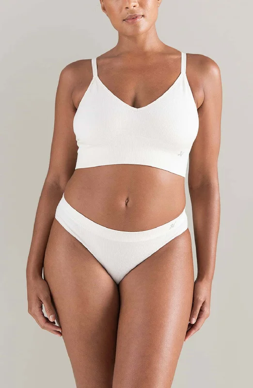 Hot lingerie sets for romantic moments-The TENCEL™ High Leg Brief White Sand