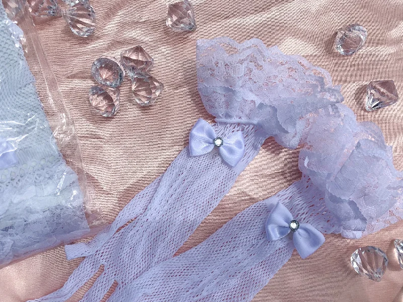 Nipple covers for preventing exposure-Angelic Forgotten Shadow Lace Gloves