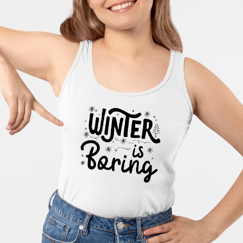 discount tanks overstock sale-Débardeur Femme Winter is boring