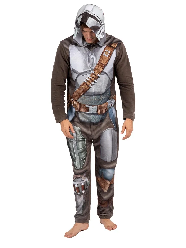 Matching mother and kid same suit with cute patterns-Star Wars Mandalorian Men's Onesie Pajama Costume Matching mother and kid same suit with cute patterns-Star Wars Mandalorian Men's Onesie Pajama Costume