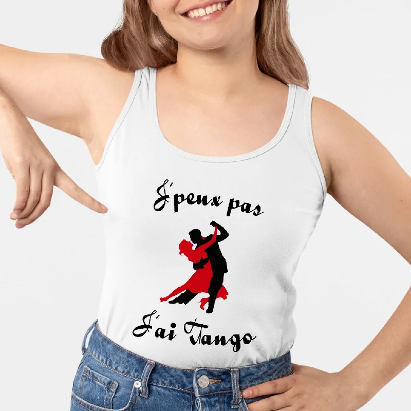 wrinkle-free camisoles travel-Débardeur Femme J'peux pas j'ai tango