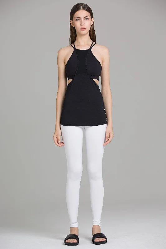 moisture-control camisoles active-COMMITMENT TANK, BLACK WFX/BLACK MESH