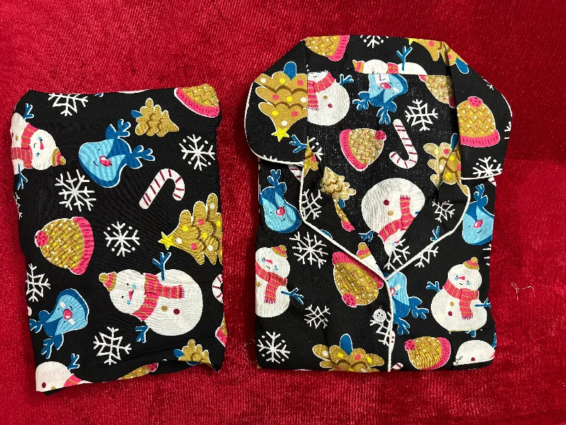 Cute matching mother and kid same suit for special events-Snow Man