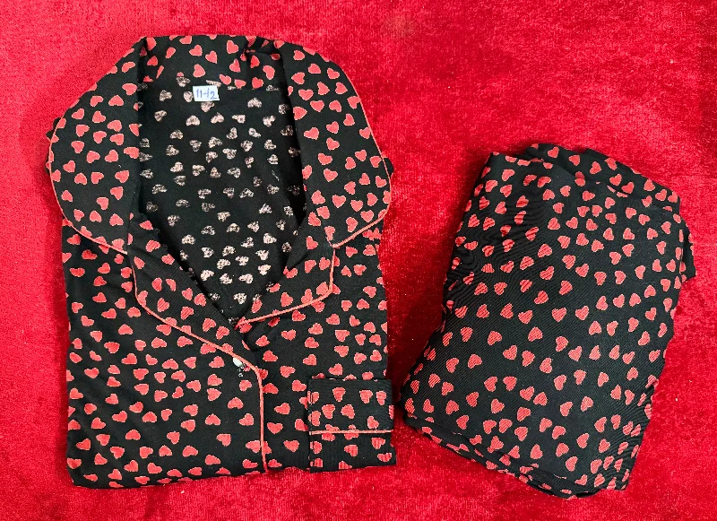 Chic matching mother and kid same suit for stylish days-Heart Pj
