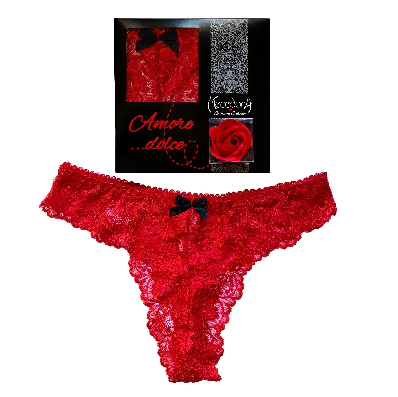 Sexy lingerie sets for romantic evening-lingerie box mecedora "Amore Dolce" rosa rossa perizoma rosso Sexy lingerie sets for romantic evening-lingerie box mecedora "Amore Dolce" rosa rossa perizoma rosso