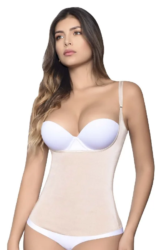 Sexy lingerie for luxury nightwear-Vedette 5087 Firm Control Tank-Top Color Nude