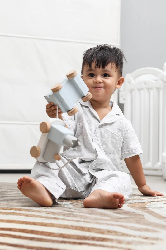 Matching mother and kid same suit for daylong trips-Kid's Luna Cotton Flex Pajama Set (unisex)