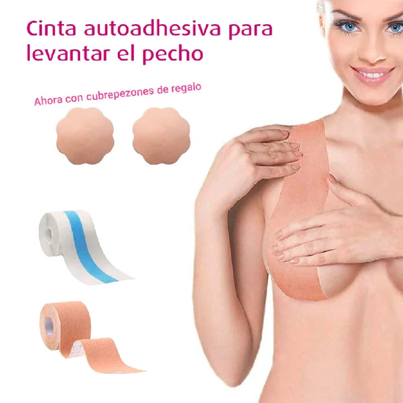 Nipple covers for everyday use under tops-Cinta adhesiva para levantar el pecho con cubrepezones Nipple covers for everyday use under tops-Cinta adhesiva para levantar el pecho con cubrepezones