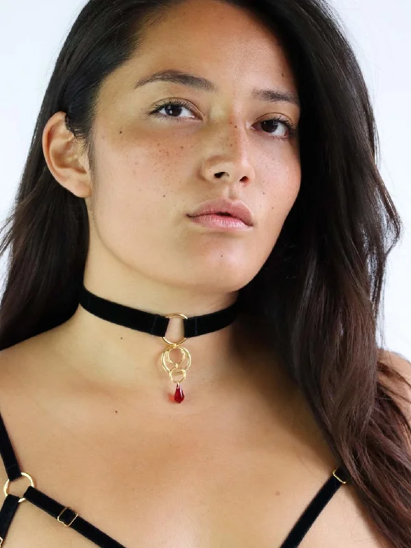 Nipple covers for bridal wear-Choker - Rayne