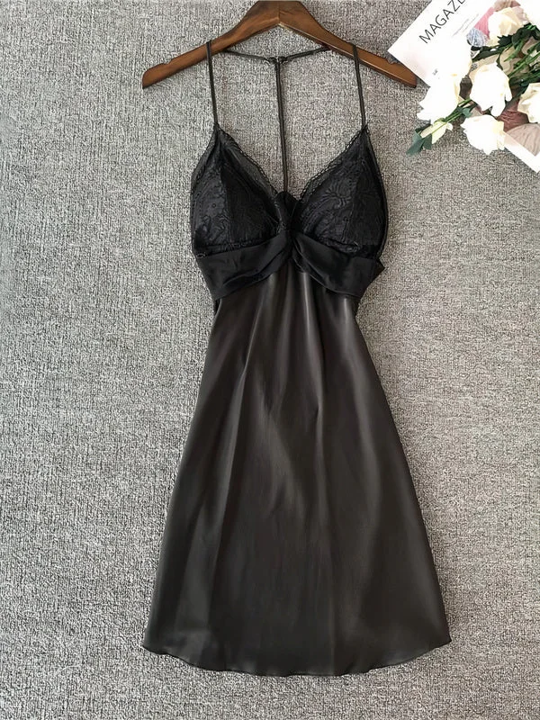 Women's sexy nightwear for intimate moments-Nuisette Raffiné en Dentelles "Noir"
