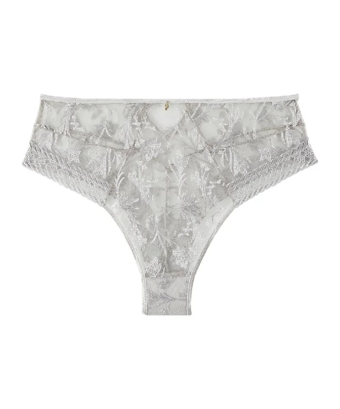 Women's panties for pregnancy-Aubade Magnetic Spell High-waisted Brief Platinum