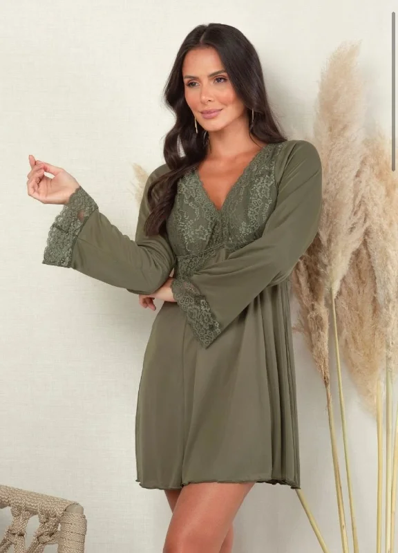 Trendy women's sexy nightwear for bedtime-Charlotte Mid Length Nightgown