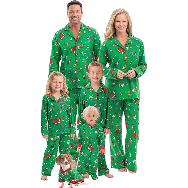 Mother and kid same suit for family gatherings-Charlie Brown Christmas Festival Pajamas Set Mother and kid same suit for family gatherings-Charlie Brown Christmas Festival Pajamas Set
