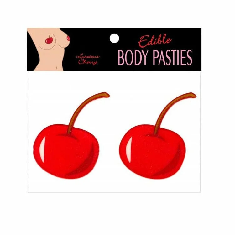 Nipple covers for intimate wear-Edible Cherry Nipples Pasties