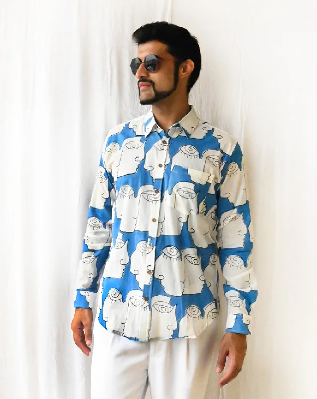 Casual matching mother and kid same suit for weekends-Chehre Cotton Men's Shirt