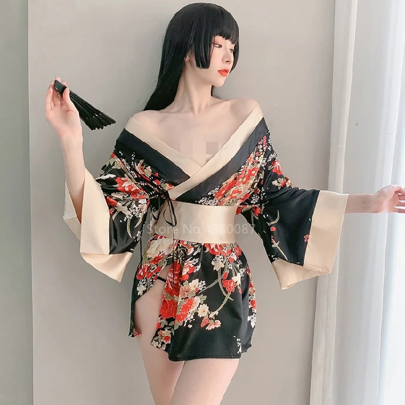 Women's robes with button closure-Luxurious Kimono Dress | Short