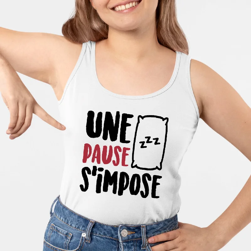 camisoles value sets free shipping-Débardeur Femme Une pause s'impose