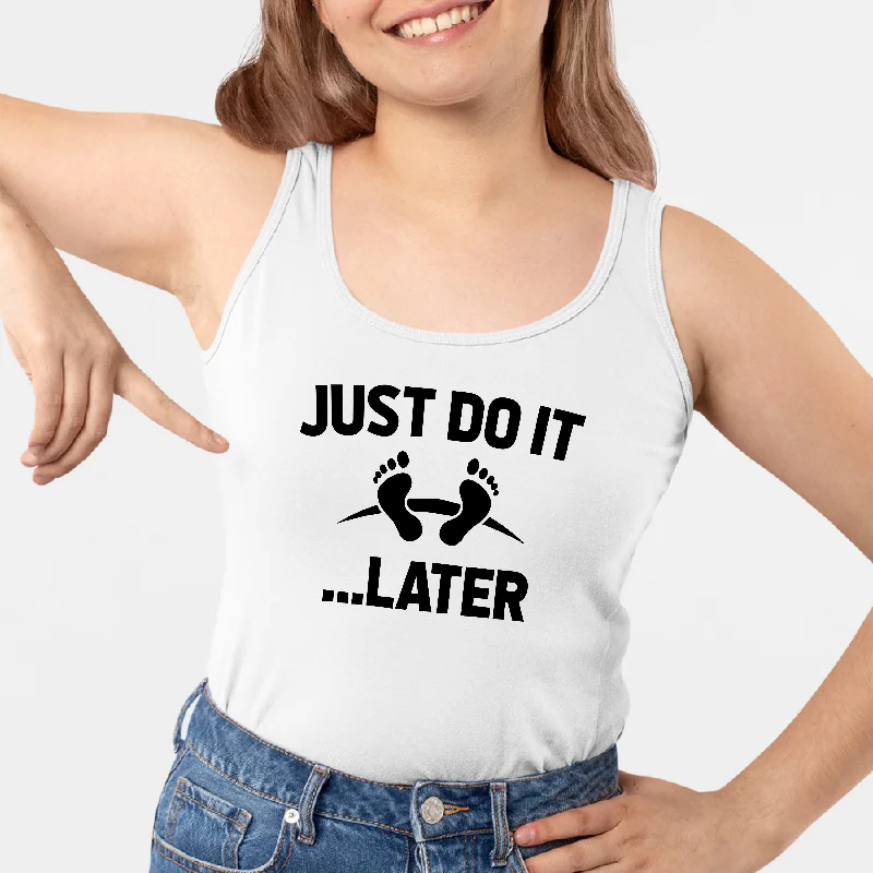 compression tanks muscle support-Débardeur Femme Just do it later