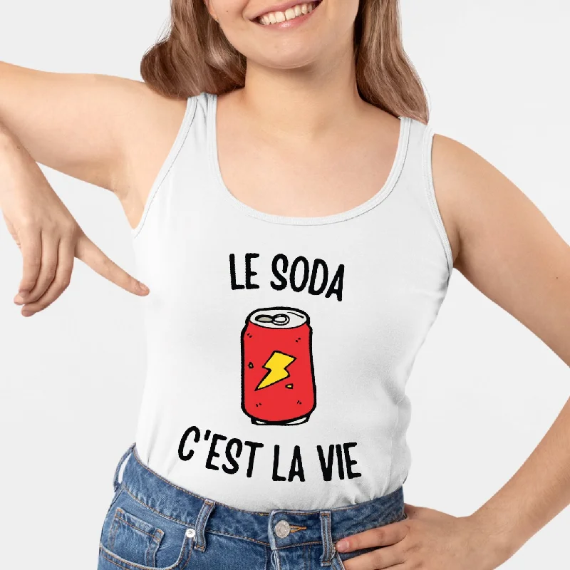 compression tanks muscle support-Débardeur Femme Le soda c'est la vie