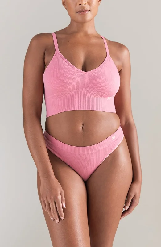 Beautiful lingerie sets for women-The TENCEL™ High Leg Brief Rose Pink