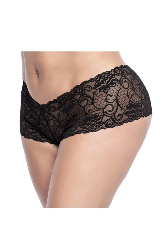 Sexy lingerie for fashion-forward looks-Mapale 90X Lace Boyshort Color Black