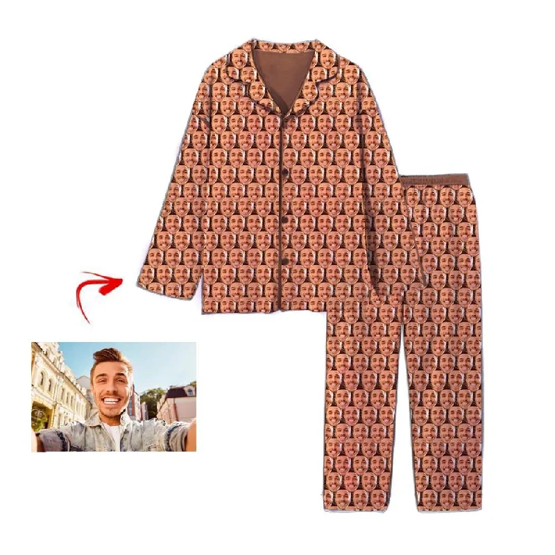 Matching mother and kid same suit for summer fun-Personalised Pyjamas Mash Face