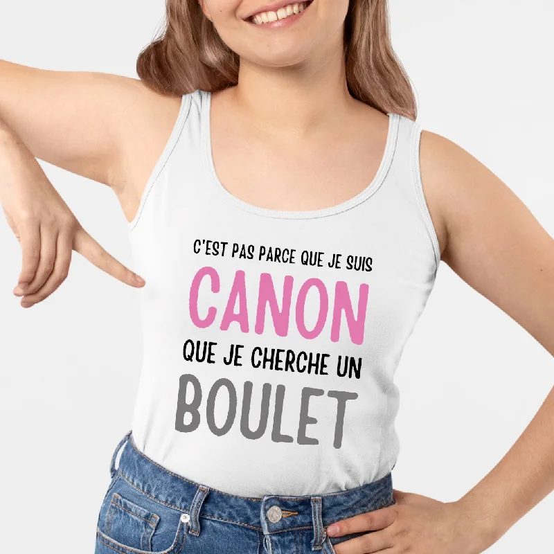 temperature regulating camisoles-Débardeur Femme Je suis canon mais je ne cherche pas un boulet