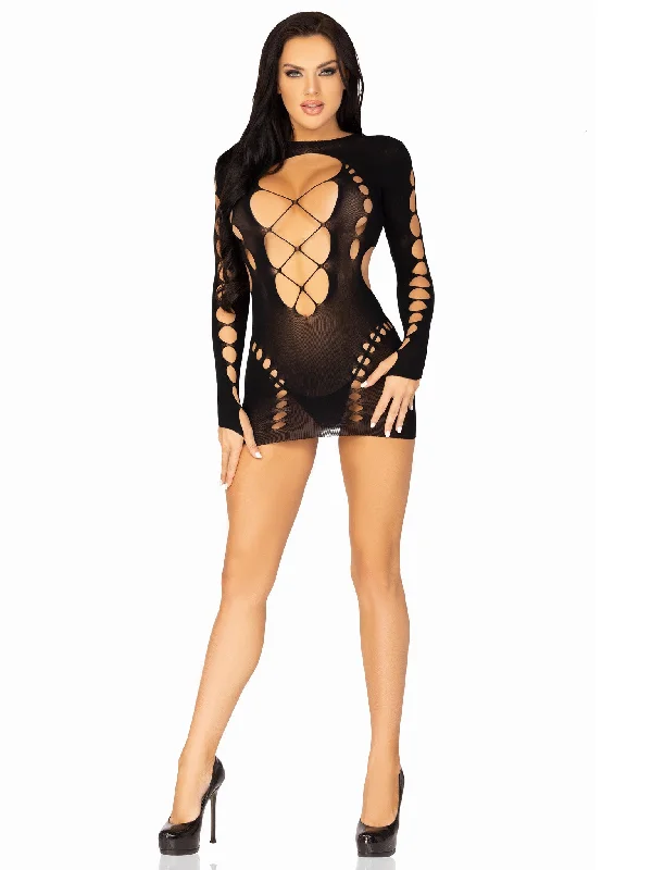 Sexy dress for confident look-Leg Avenue 86142 Seamless Long Sleeve Mini Dress