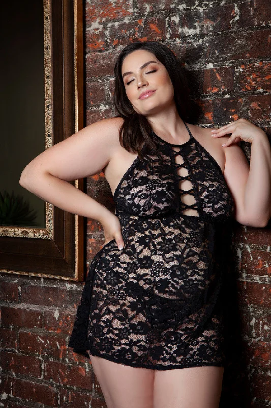Trendy women's sexy nightwear with sultry design-Rue Babydoll Matching Set