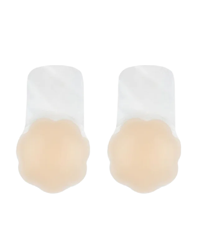 Nipple covers for no-show bras and tops-Silicone Pull ups, Beige