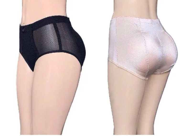 Padded bum shaper for enhancing rear view-Mid-Rise Padded Full Panty