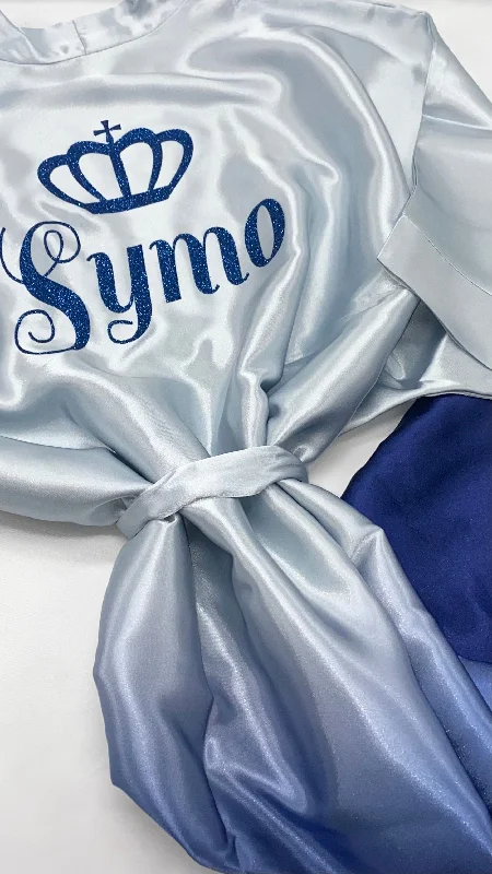 Women's robes with matching slippers-Personalised Robe | Ombre | More Colours Available