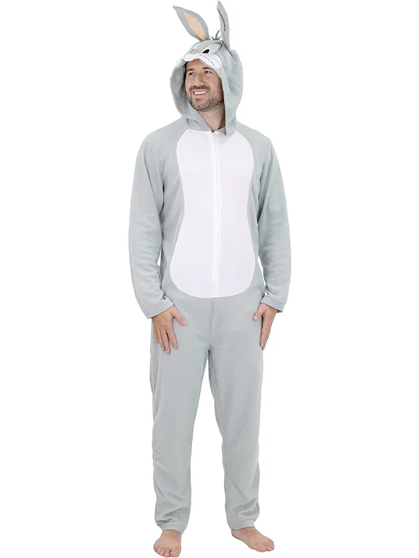 Stylish matching mother and kid same suit for family adventures-Looney Tunes Bugs Bunny Adult Onesie Pajama Costume Stylish matching mother and kid same suit for family adventures-Looney Tunes Bugs Bunny Adult Onesie Pajama Costume