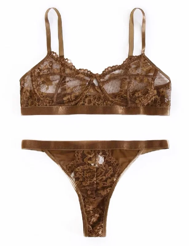 Comfortable lingerie sets with padded cups-Monroe Set
