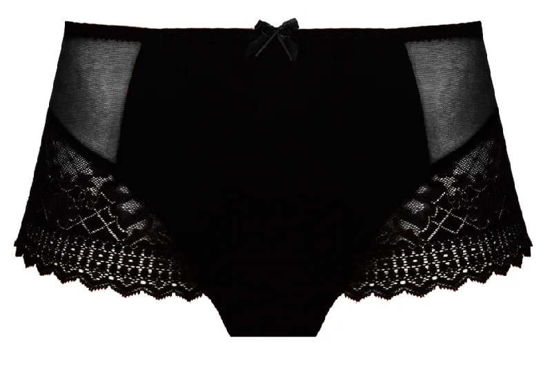 Women's panties with satin finish for a luxurious feel-Empreinte Melody Panty Noir