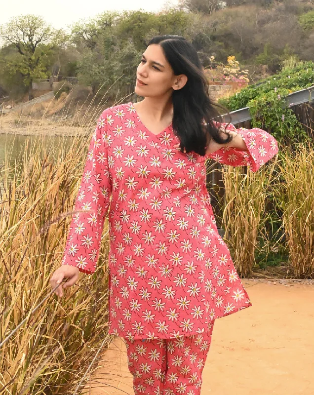 Matching mother and kid same suit for fall season-Whoopsie Daisy Kurta Pyjama - Soft Cotton Co-ord Set