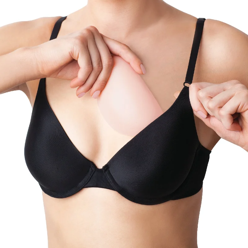 Nipple covers for keeping clothes wrinkle-free-Large silicone push-up (1 paire)