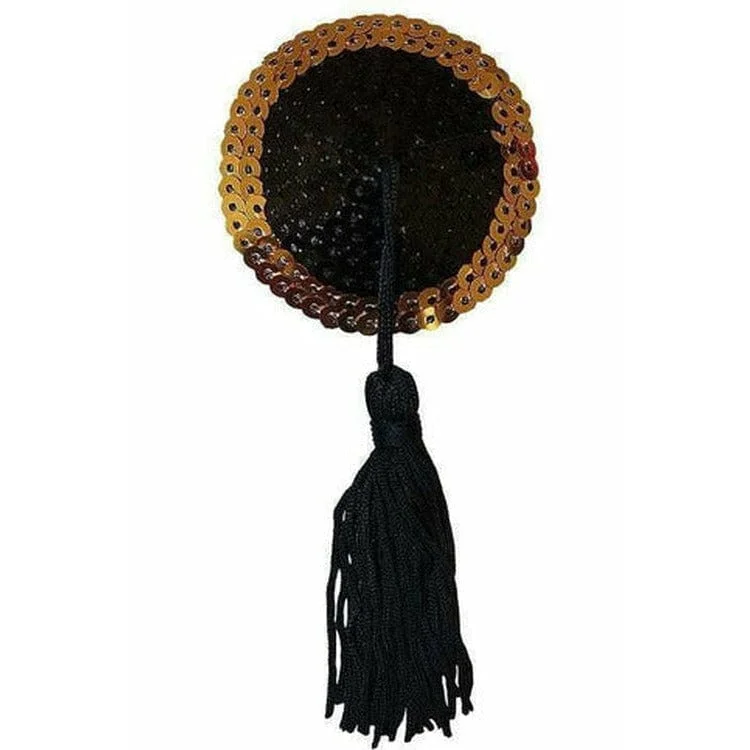 Nipple covers for body shaping outfits-Dual Tone Tassle Nipple Pasties