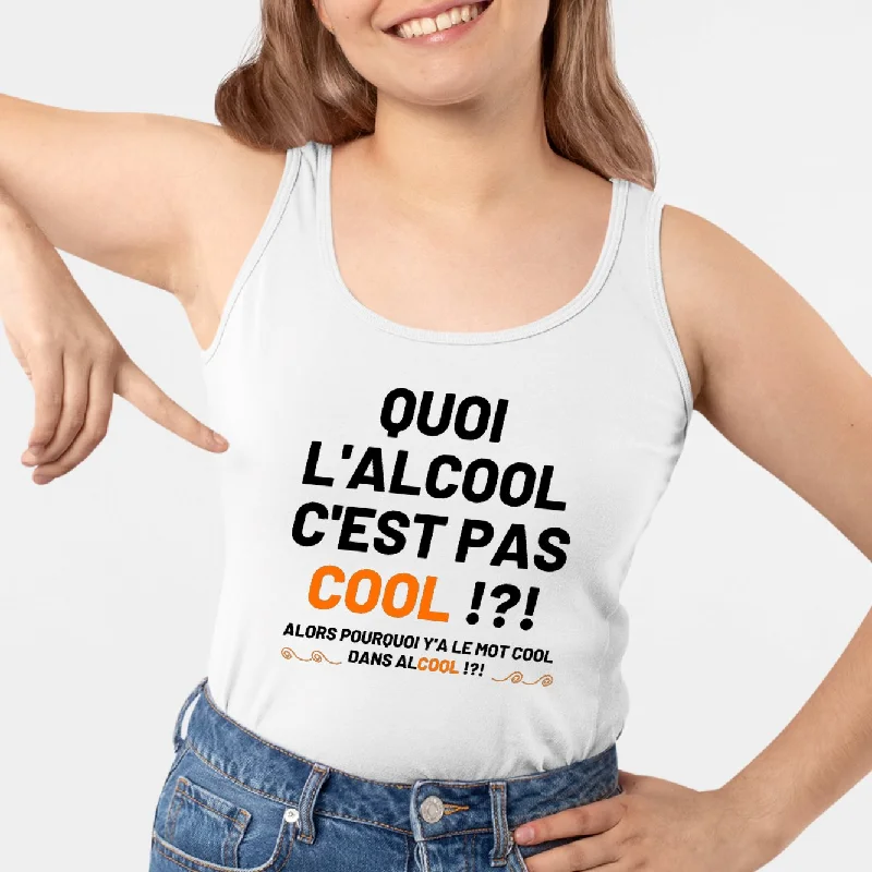 camisoles value sets free shipping-Débardeur Femme Quoi l'alcool c'est pas cool