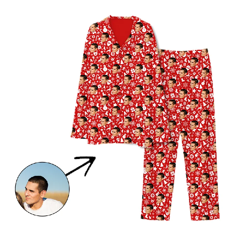 Matching outfits for mother and kid same suit-Personalised Pyjamas Happy Holidays