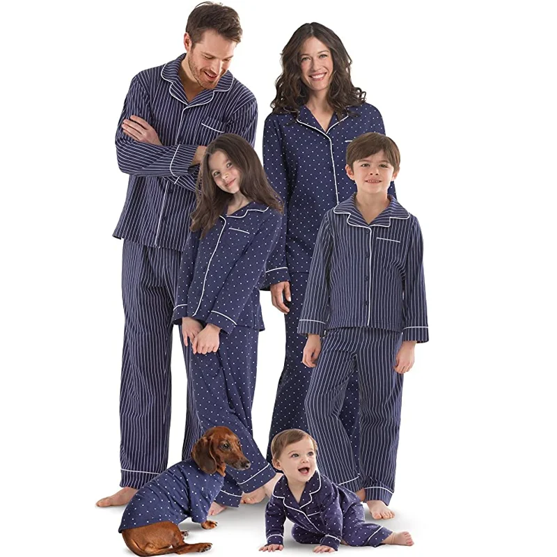 Matching mother and kid same suit for family bonding-Plaid Pattern Family Pajamas