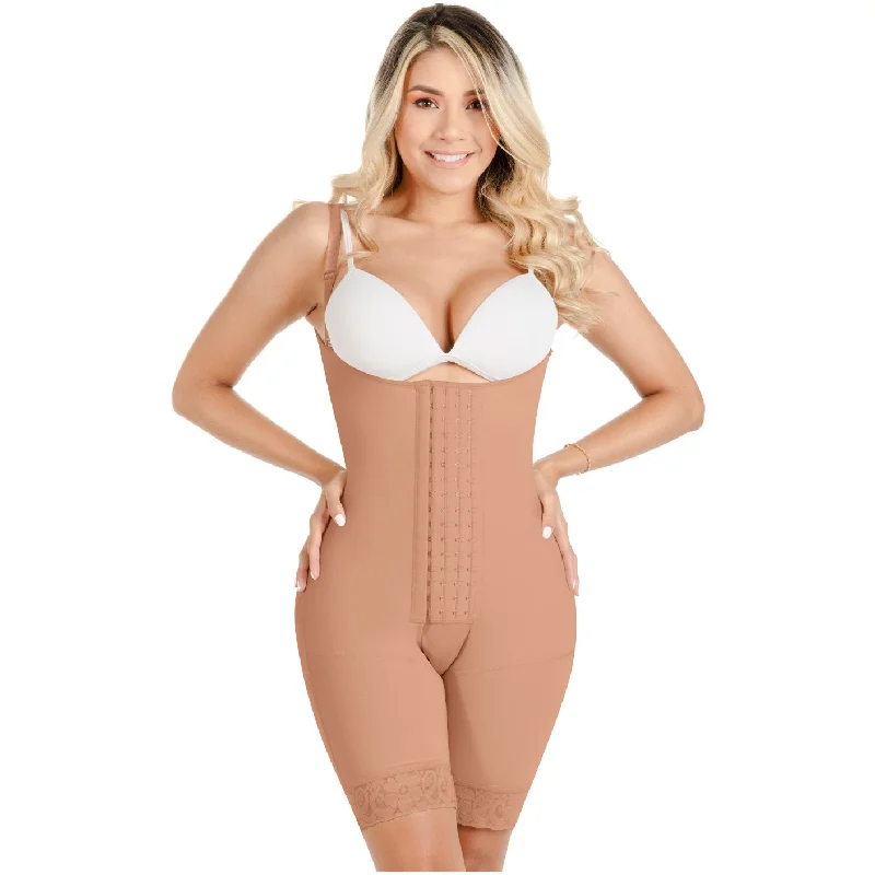 Padded bum shaper for smoother fit in pants-Muffin Top Shapewear Legs Bodysuit