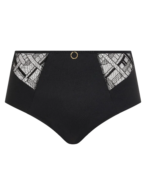 Women's panties with stylish lace details-Chantelle Graphic Support High Waisted Full Brief Black Women's panties with stylish lace details-Chantelle Graphic Support High Waisted Full Brief Black