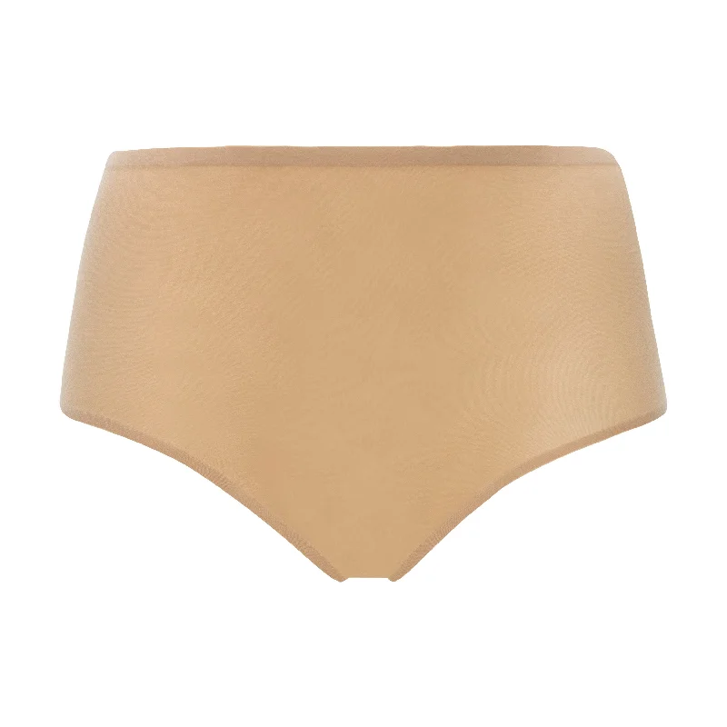 Women's panties for a snug fit with soft fabric-Chantelle Softstretch High Waisted Brief Nude Sand Women's panties for a snug fit with soft fabric-Chantelle Softstretch High Waisted Brief Nude Sand