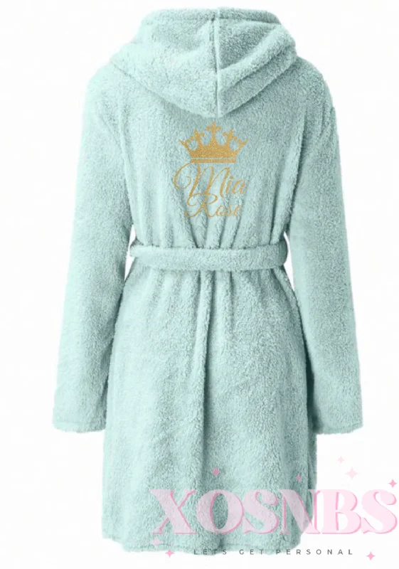 Classic women's robes for lounging around-Personalised Dressing Gown